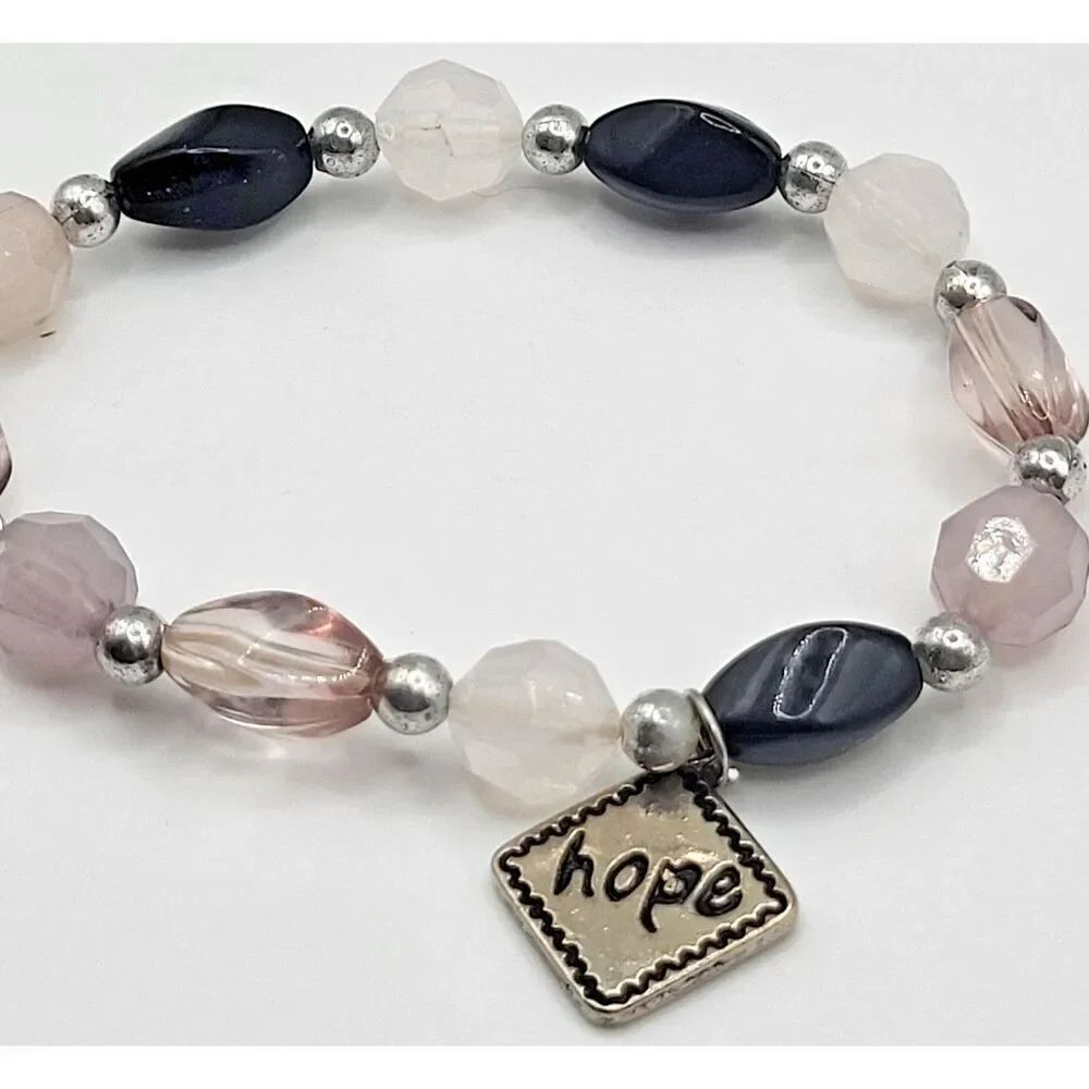 Beaded "Hope" Bracelet 7.5in